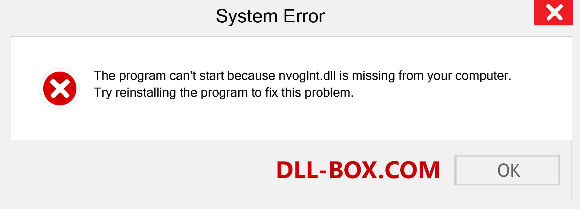  nvoglnt.dll file is missing?. Download for Windows 7, 8, 10 - Fix  nvoglnt dll Missing Error on Windows, photos, images